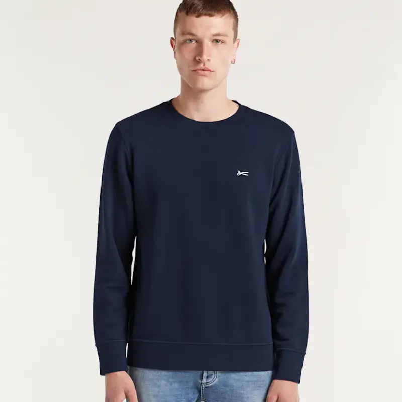Denham Scissor Crew Neck GDCS Navy Blazer