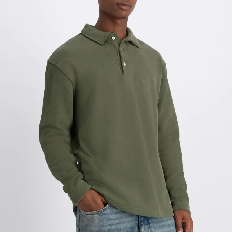 Law of the Sea Erato Long Sleeve Sweat Polo Tea Leaf