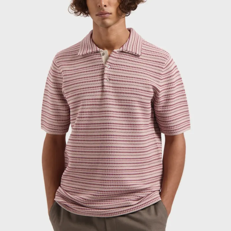 Law of the Sea Vague Multicolor Polo - Almond Milk
