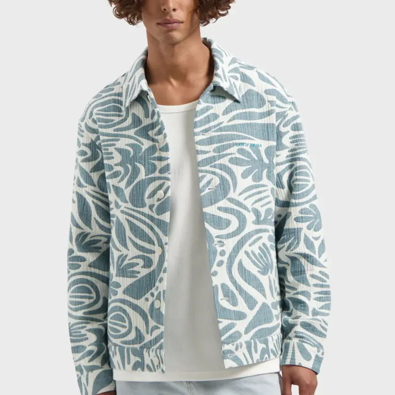 Law of the Sea Sapphire Trucker Jacket Green