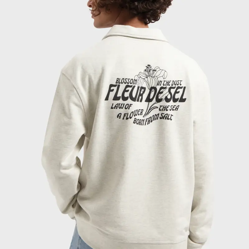 Law Of The Sea Soren Sweat Polo Coconut Milk Melange