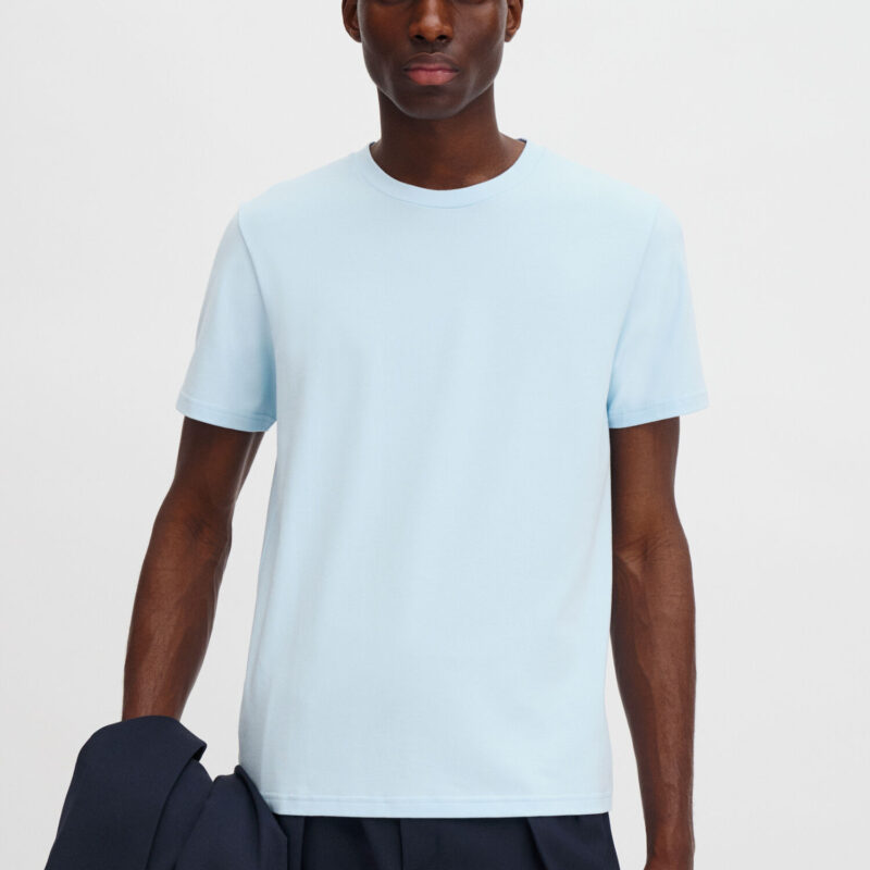 Filippa K Stretch Cotton Tee Frost Blue