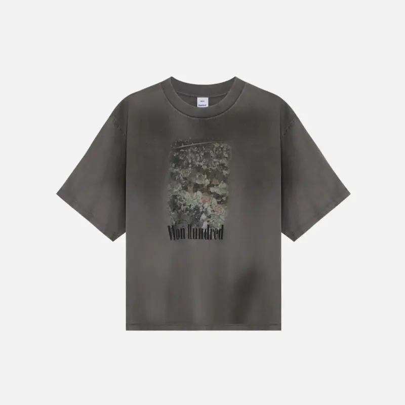 Won Hundred Houston Casino T-Shirt Washed Steel Grey
