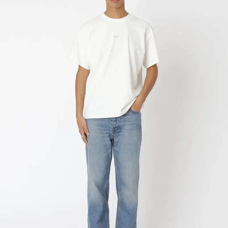 Won Hundred Staff Boxy Tee Washed White