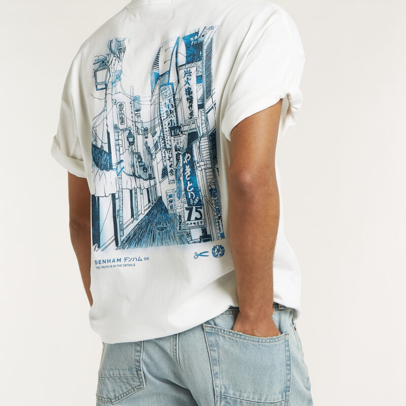 Denham Ueno Graphic Tee SS SC - White