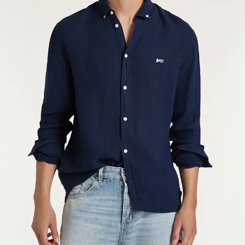 DENHAM Scissor Button Down Shirt LC Navy Blazer