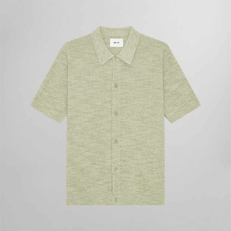 NN.07 Nolan Polo Cardigan 6695 Sage Moulin 379