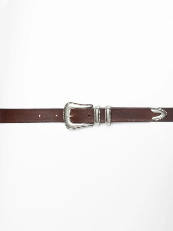 Western Silver Belt Dark Brown