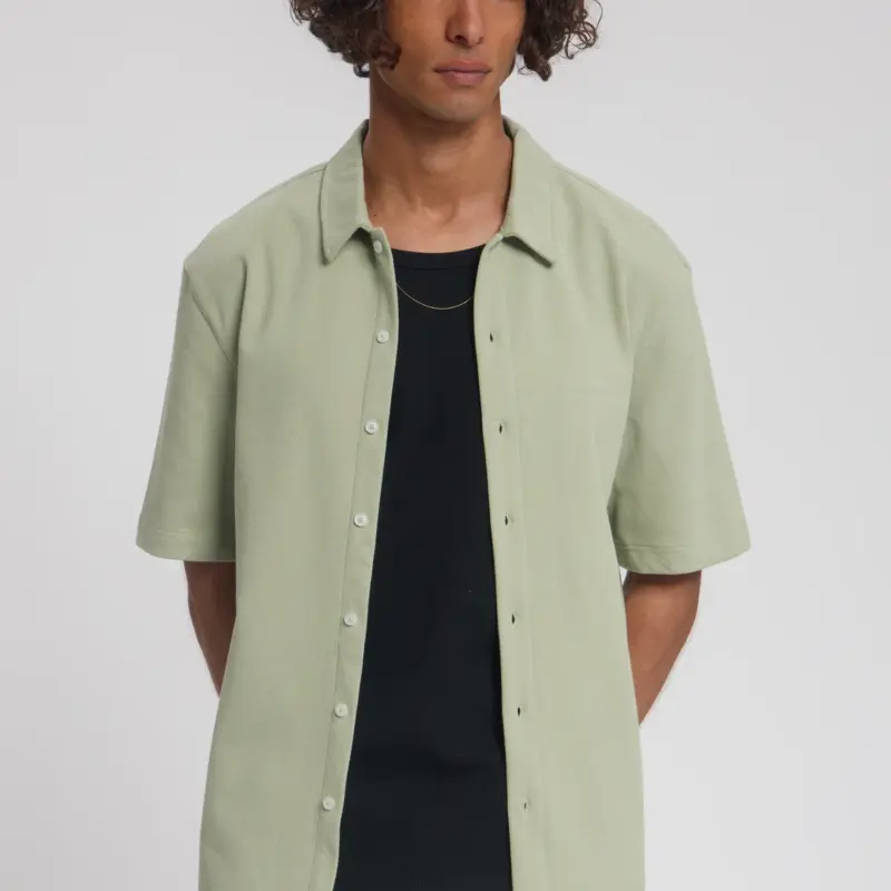 Law Of The Sea Bermuda Structured Shirt 418 Tea