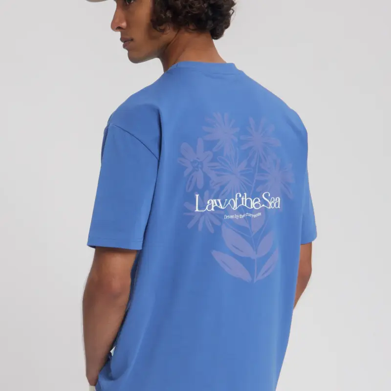 Law Of The Sea Petals Artwork Tee 313 Dutch Blue